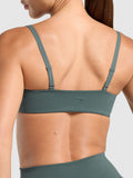 Gymshark Elevate Ruched Sports Bra — Slate Teal — 6
