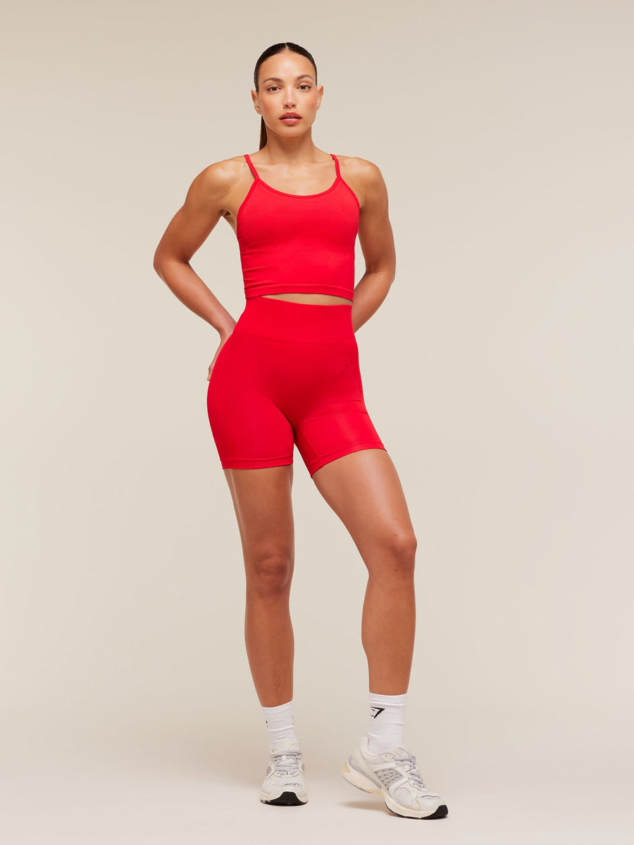 Gymshark Energise Seamless Crop Top — Athletic Red — 4