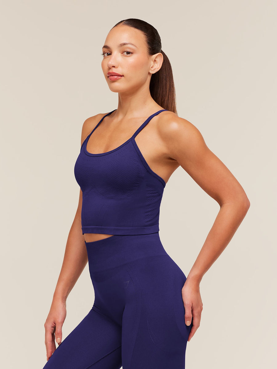 Gymshark Energise Seamless Crop Top — Indigo Purple — 3