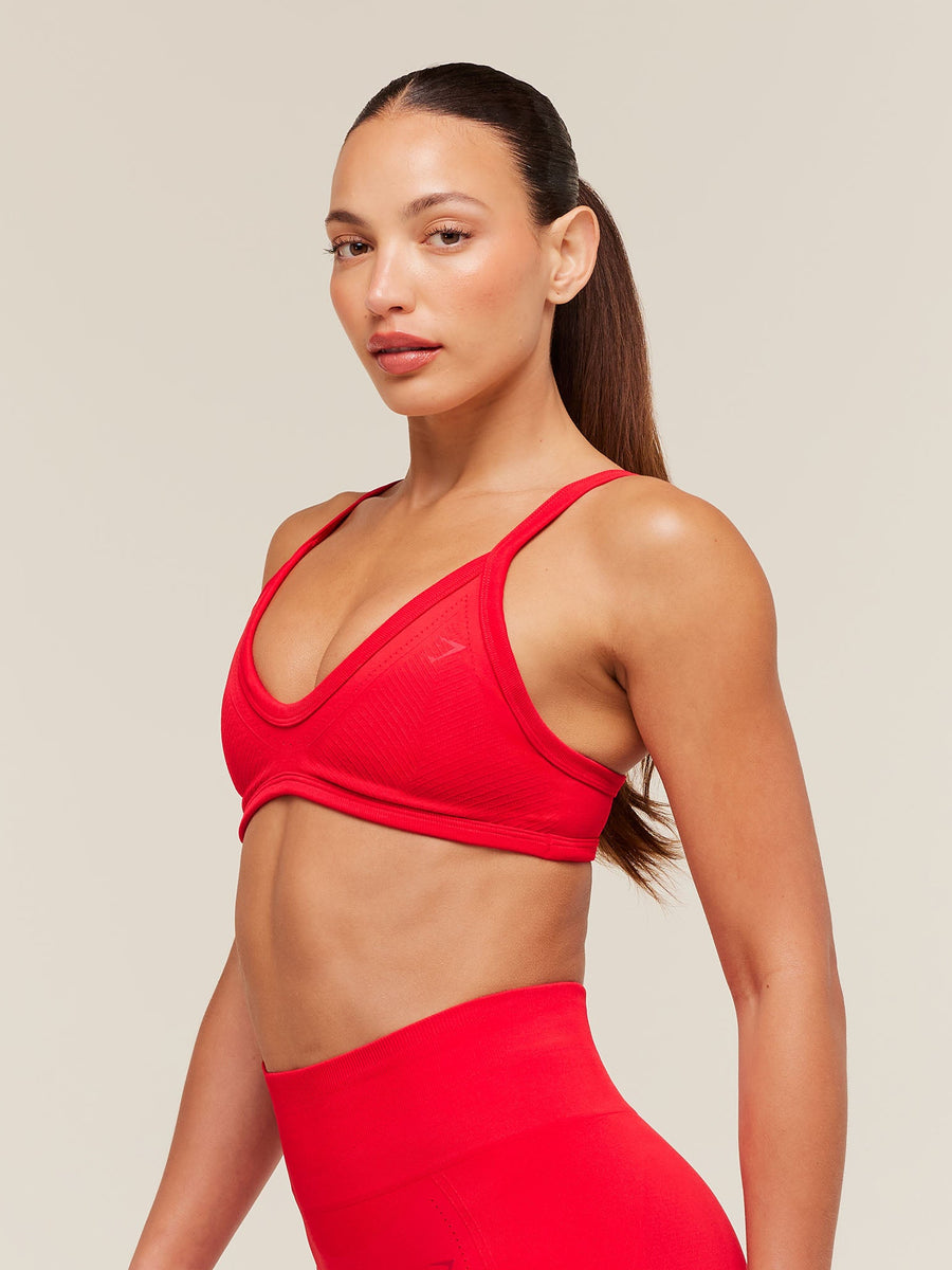 Gymshark Energise Seamless Sports Bra — Athletic Red — 3