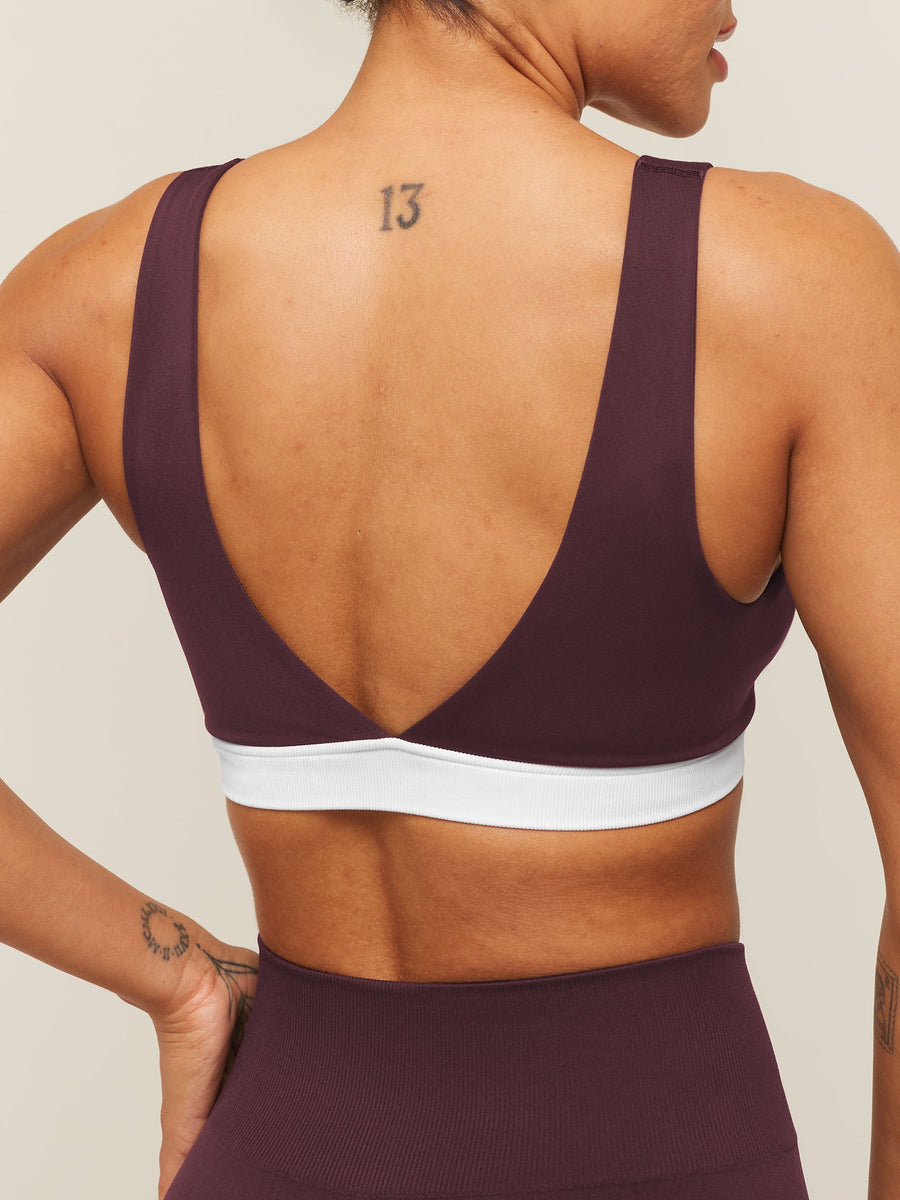 Gymshark Everyday Seamless Contrast Bra — Cherry Purple — 6