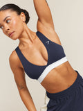 Gymshark Everyday Seamless Contrast Bra — Heavy Blue — 5