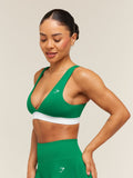 Gymshark Everyday Seamless Contrast Bra — Track Green — 3