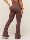 Gymshark Everyday Seamless Flared Leggings — Espresso Brown — 2