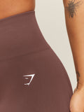 Gymshark Everyday Seamless Flared Leggings — Espresso Brown — 5