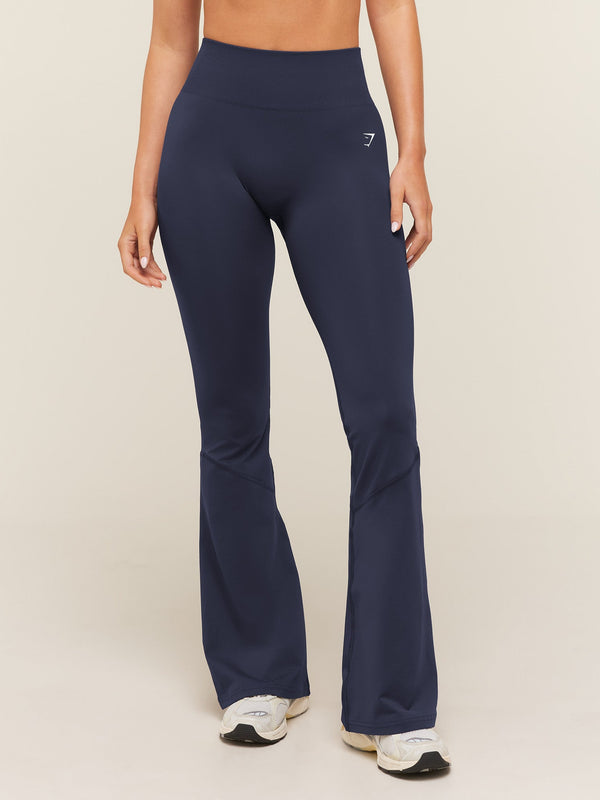 Gymshark Everyday Seamless Flared Leggings — Heavy Blue