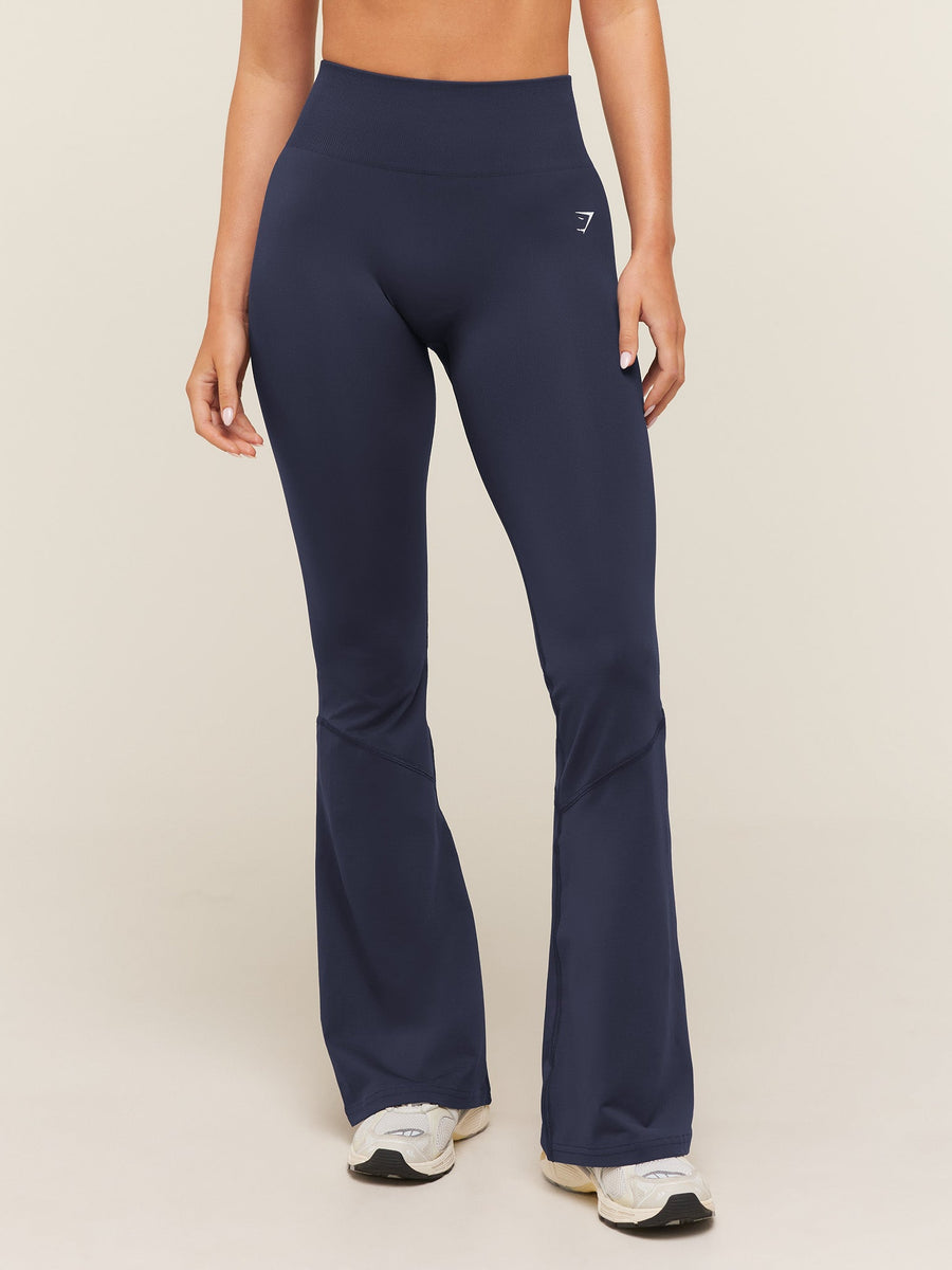 Gymshark Everyday Seamless Flared Leggings — Heavy Blue — 1