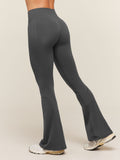 Gymshark Everyday Seamless Flared Leggings — Onyx Grey — 3