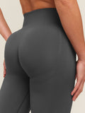Gymshark Everyday Seamless Flared Leggings — Onyx Grey — 6