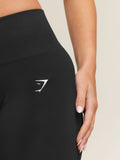 Gymshark Everyday Seamless Flared Leggings — Black — 6