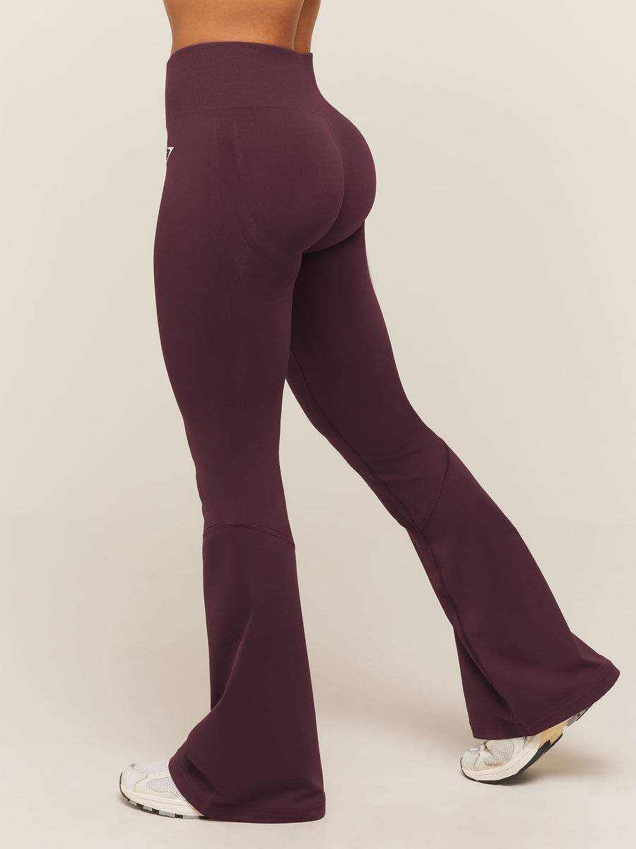 Gymshark Everyday Seamless Flared Leggings — Cherry Purple — 3