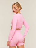 Gymshark Everyday Seamless Long Sleeve Crop Top — Poise Pink — 2