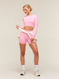 Gymshark Everyday Seamless Long Sleeve Crop Top — Poise Pink — 3