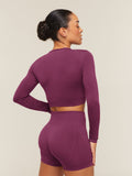 Gymshark Everyday Seamless Long Sleeve Crop Top — Strength Pink — 2