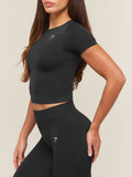 Gymshark Everyday Seamless Short Sleeve Top — Black — 3