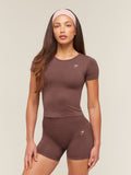 Gymshark Everyday Seamless Short Sleeve Top — Espresso Brown — 1