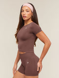 Gymshark Everyday Seamless Short Sleeve Top — Espresso Brown — 3