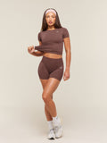 Gymshark Everyday Seamless Short Sleeve Top — Espresso Brown — 4