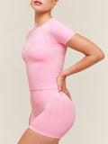 Gymshark Everyday Seamless Short Sleeve Top — Poise Pink — 3