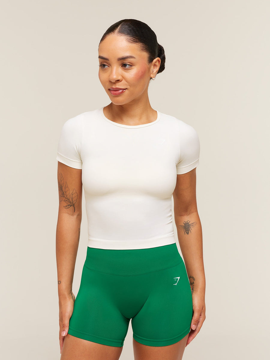 Gymshark Everyday Seamless Short Sleeve Top — Soft White — 1