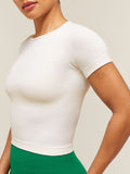 Gymshark Everyday Seamless Short Sleeve Top — Soft White — 5