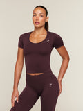 Gymshark Everyday Seamless Tight Fit Crew Neck Tee — Cherry Purple — 1