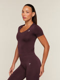 Gymshark Everyday Seamless Tight Fit Crew Neck Tee — Cherry Purple — 3