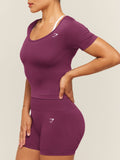 Gymshark Everyday Seamless Tight Fit Crew Neck Tee — Strength Pink — 3