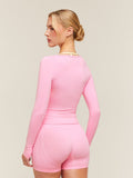 Gymshark Everyday Seamless Wide Neck Long Sleeve Top — Poise Pink — 2