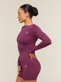 Gymshark Everyday Seamless Wide Neck Long Sleeve Top — Strength Pink — 3