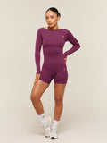 Gymshark Everyday Seamless Wide Neck Long Sleeve Top — Strength Pink — 4