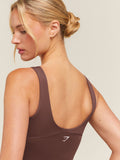 Gymshark Everyday Seamless Shelf Tank — Espresso Brown — 7
