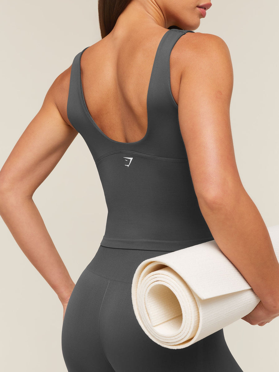 Gymshark Everyday Seamless Shelf Tank — Onyx Grey — 6