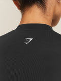 Gymshark Everyday Seamless Zip Tracktop — Black — 5