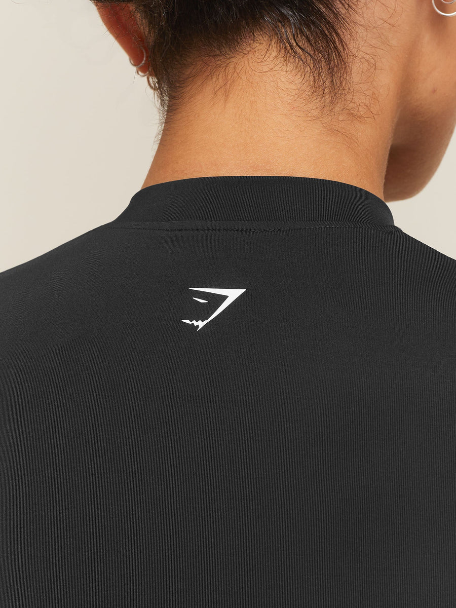 Gymshark Everyday Seamless Zip Tracktop — Black — 5