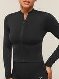 Gymshark Everyday Seamless Zip Tracktop — Black — 6