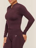 Gymshark Everyday Seamless Zip Tracktop — Cherry Purple — 3