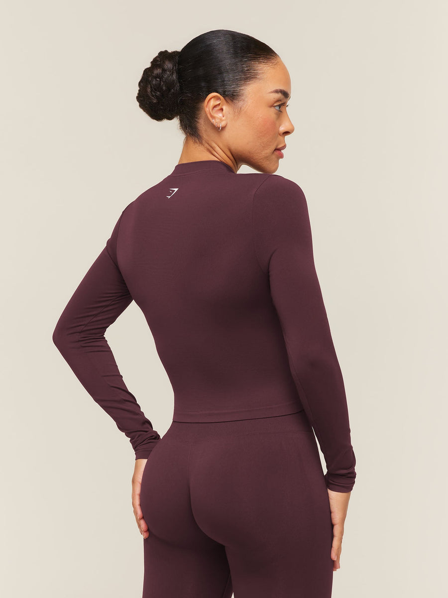 Gymshark Everyday Seamless Zip Tracktop — Cherry Purple — 2