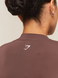Gymshark Everyday Seamless Zip Tracktop — Espresso Brown — 5