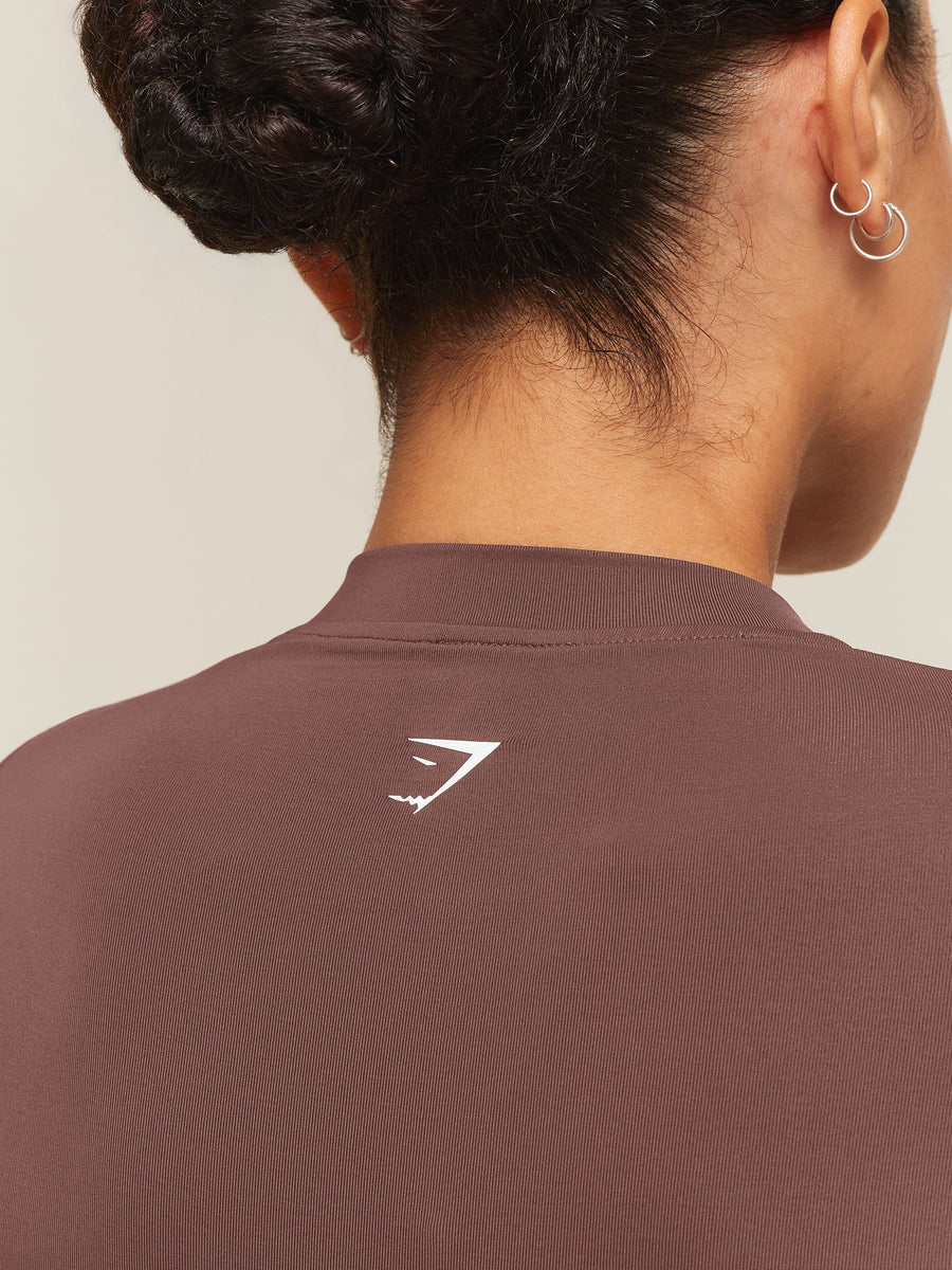 Gymshark Everyday Seamless Zip Tracktop — Espresso Brown — 5
