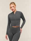 Gymshark Everyday Seamless Zip Tracktop — Onyx Grey — 1