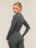 Gymshark Everyday Seamless Zip Tracktop — Onyx Grey — 3