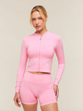 Gymshark Everyday Seamless Zip Tracktop — Poise Pink — 1
