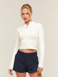 Gymshark Everyday Seamless Zip Tracktop — Soft White — 2
