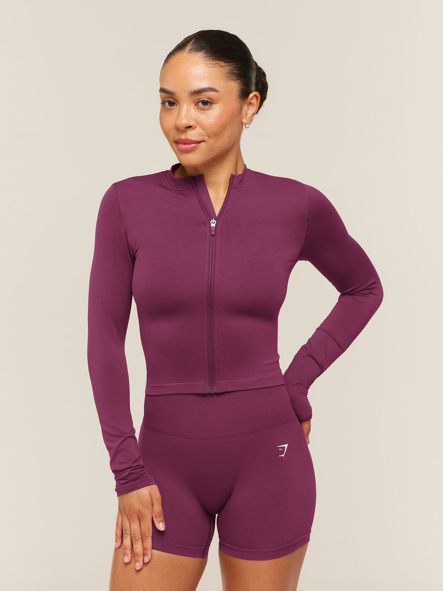 Gymshark Everyday Seamless Zip Tracktop — Strength Pink — 1