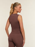 Gymshark Everyday Seamless Ruche Front Tank — Espresso Brown — 2