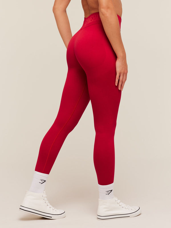 Gymshark Flex V4 Leggings — Carmine Red/P363