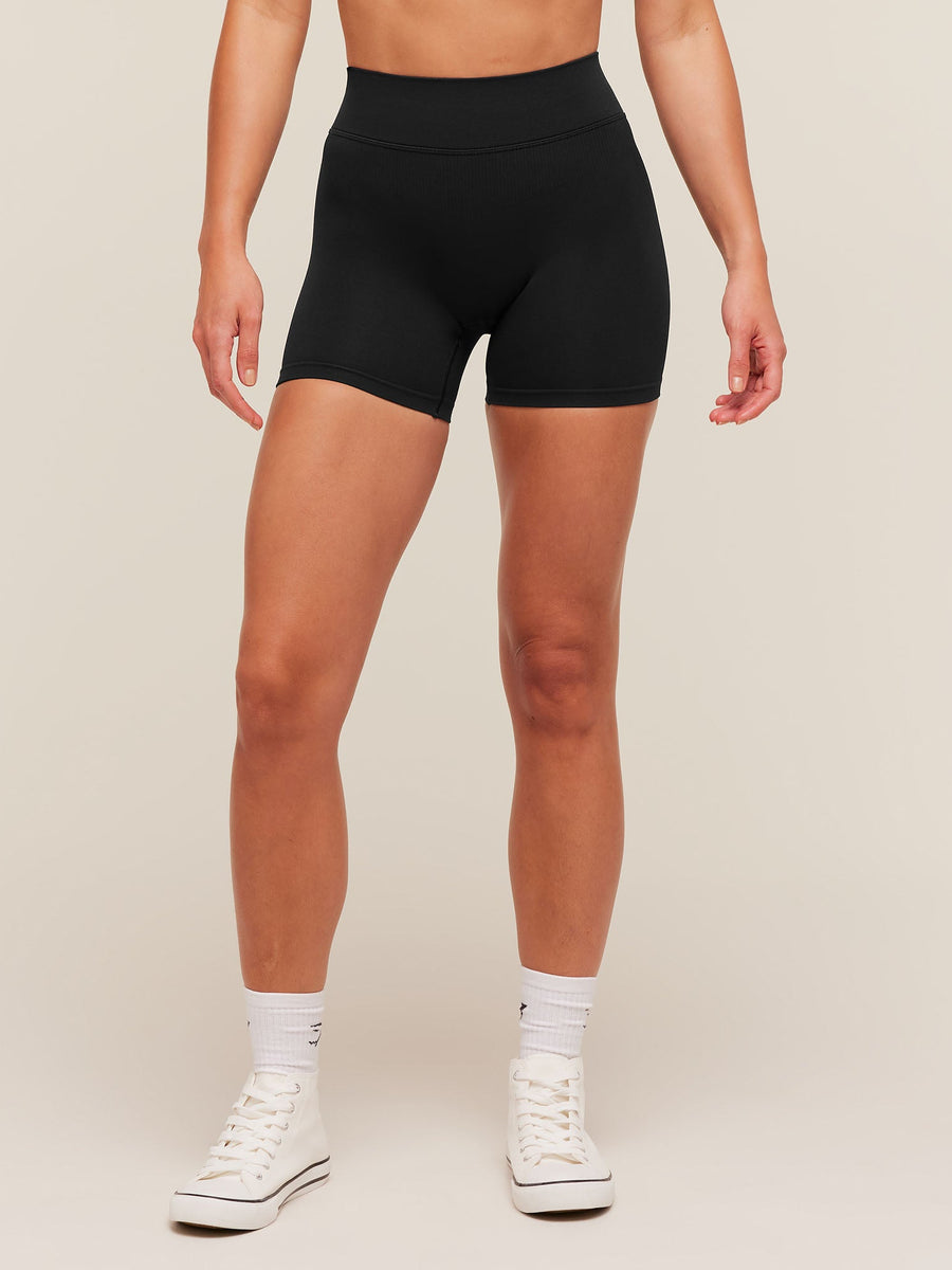 Gymshark Flex V4 Shorts — Black/P885 — 3