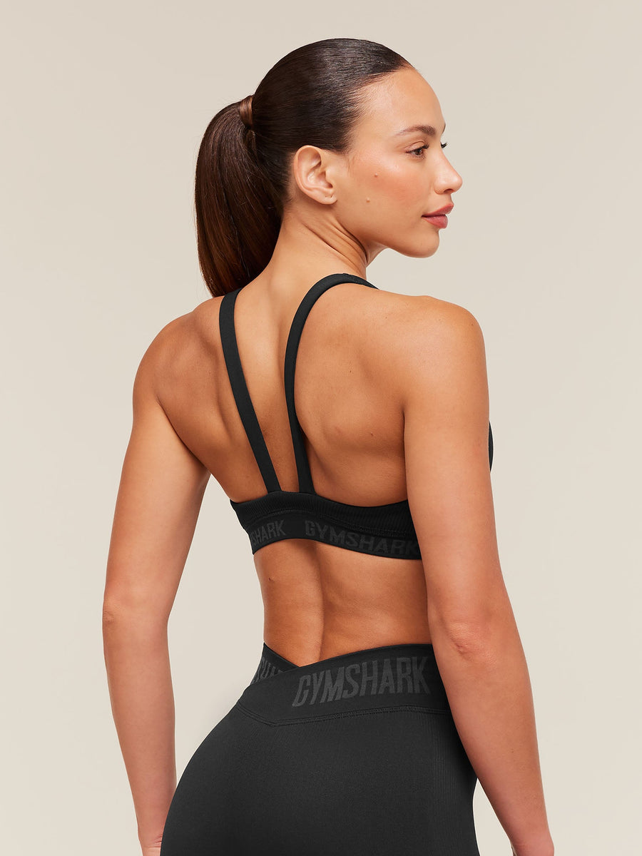 Gymshark Flex V4 Sports Bra — Black/P885 — 2