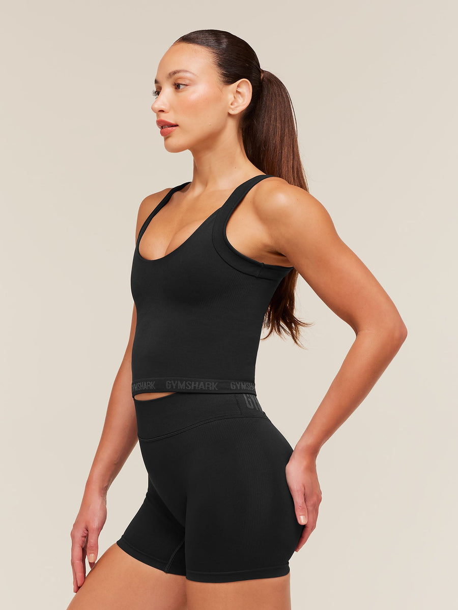Gymshark Flex V4 Tank Top — Black/P885 — 3